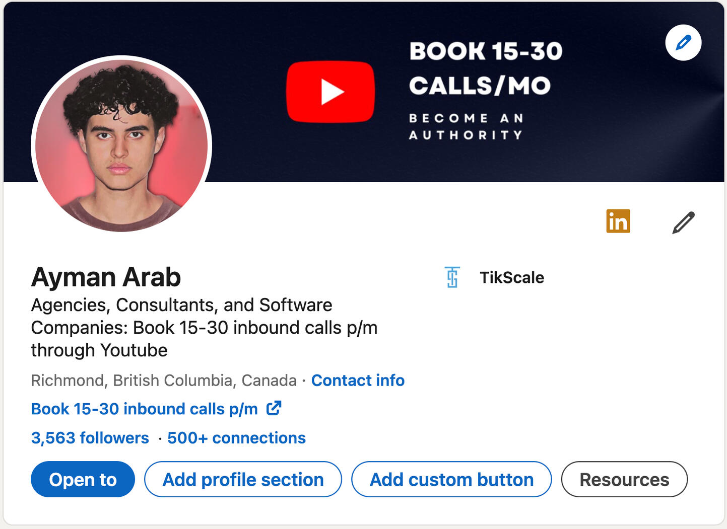 Ayman's Linkedin